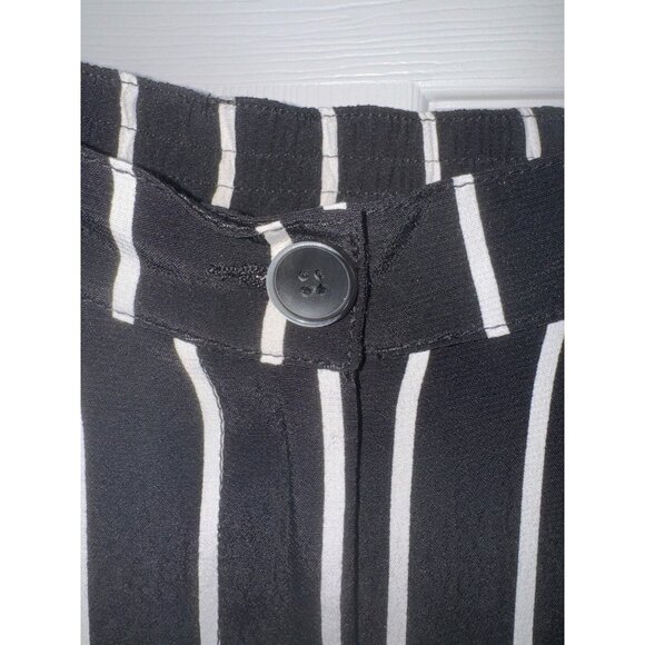 Jane & John Office Siren Corpcore 16 Black/White Pin Stripe Wide Leg  Pants - Picture 4 of 11